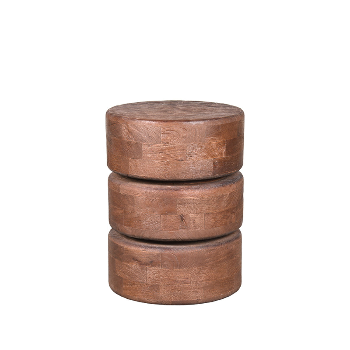 LABEL51 Bijzettafel Milly - Donkerbruin Mangohout - 35x35x47cm
