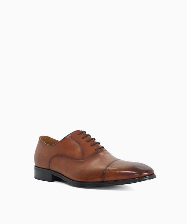 Solver Dark Tan - Leather Oxford Lace-Ups