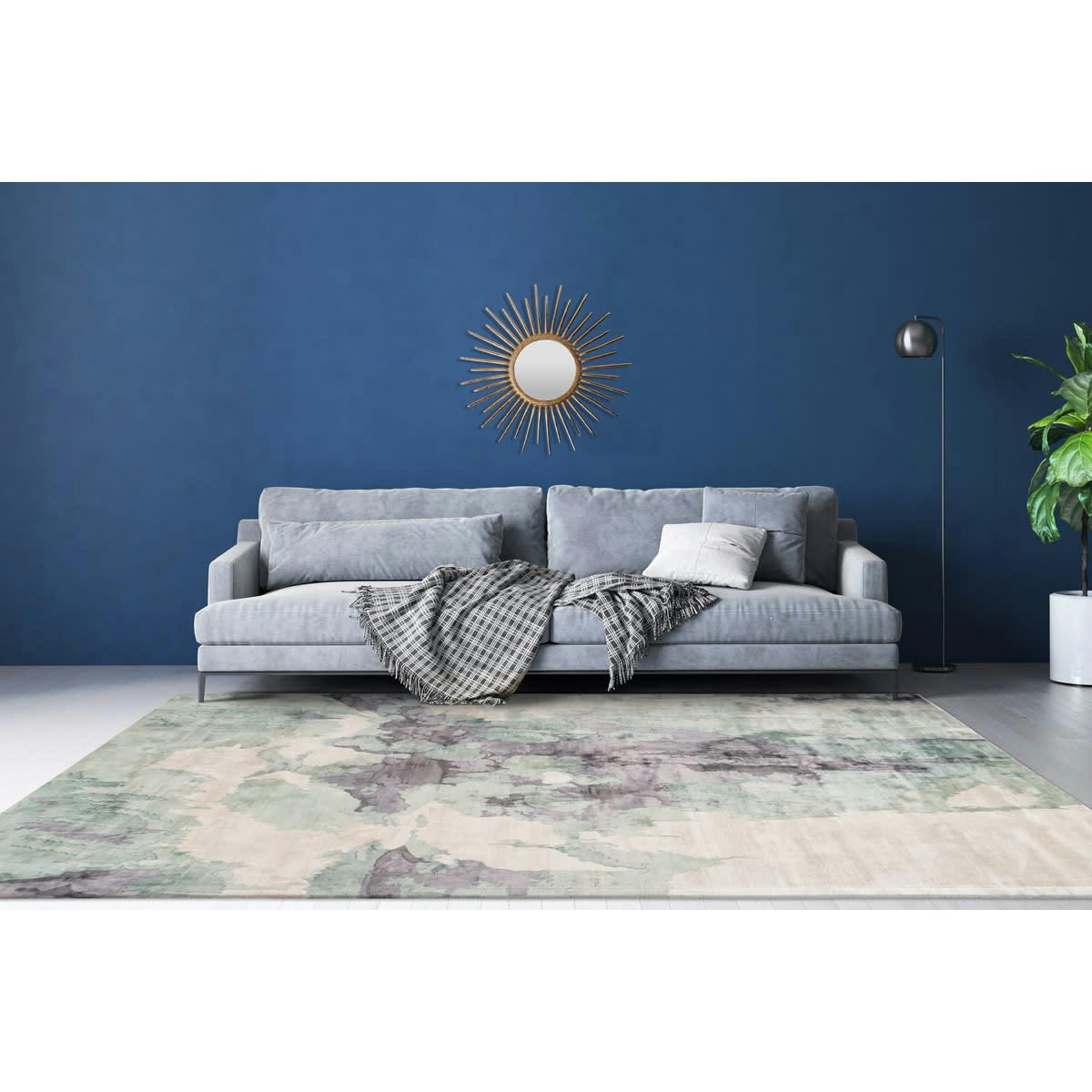 GOBY - Tapis moderne fait main en Viscose Multicolore 120x170 cm