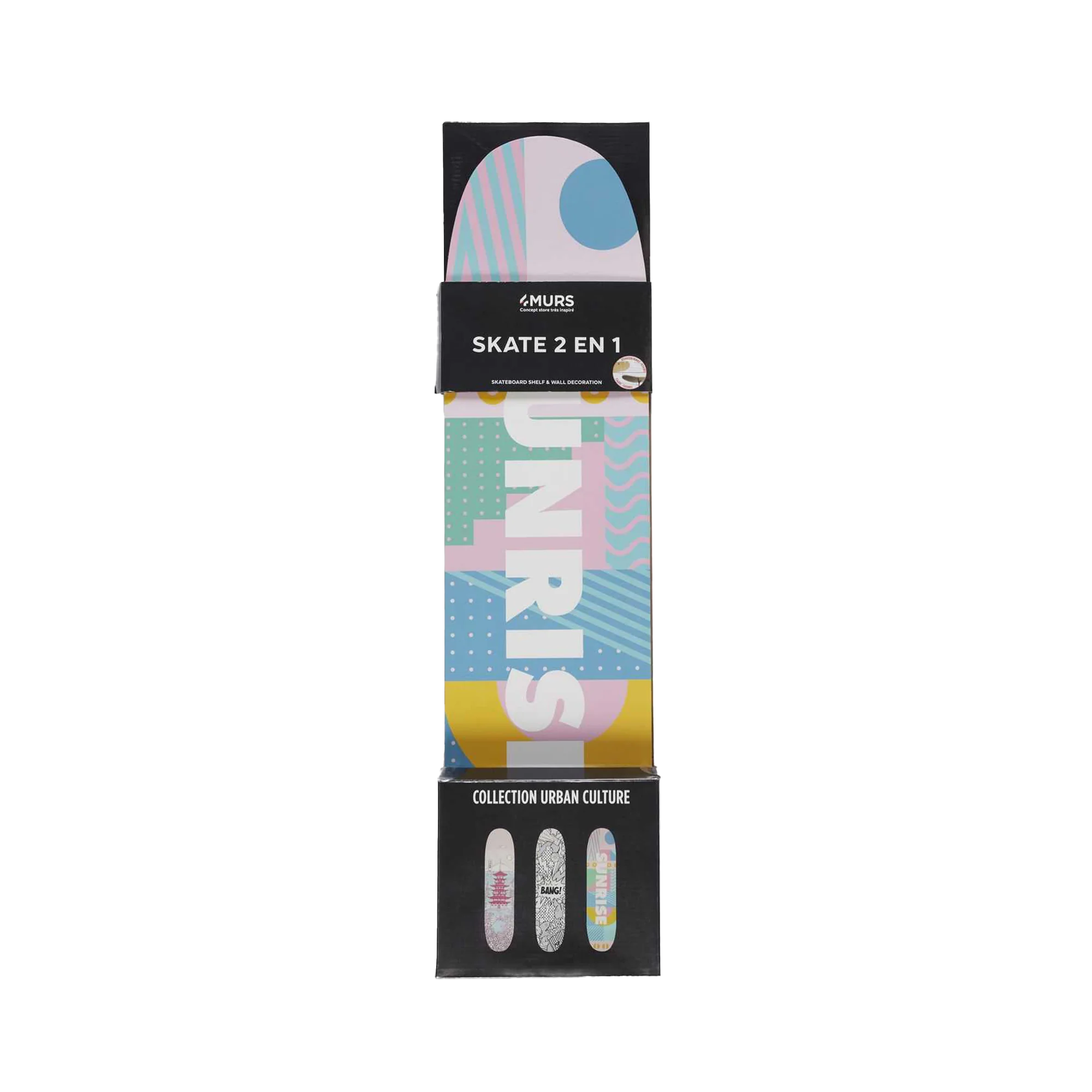 4MURS Etagère SUNRISE SKATE coloris bleu et jaune