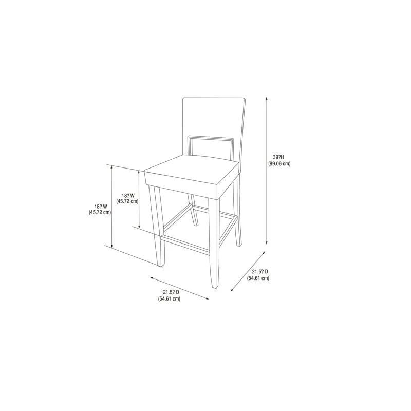 Linon Zeta Ocean Blue Fabric Stationary Counter Stool