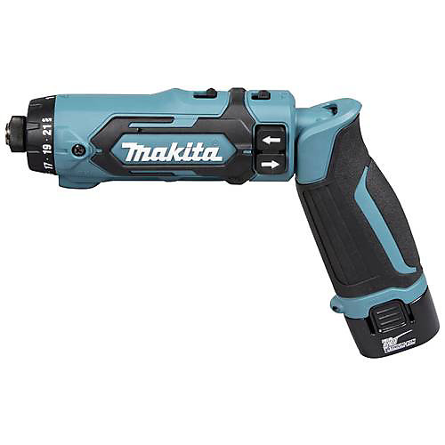Makita DF012DZ Visseuse articulée sans fil 7,2 V - compacte et légère, mandrin 1/4