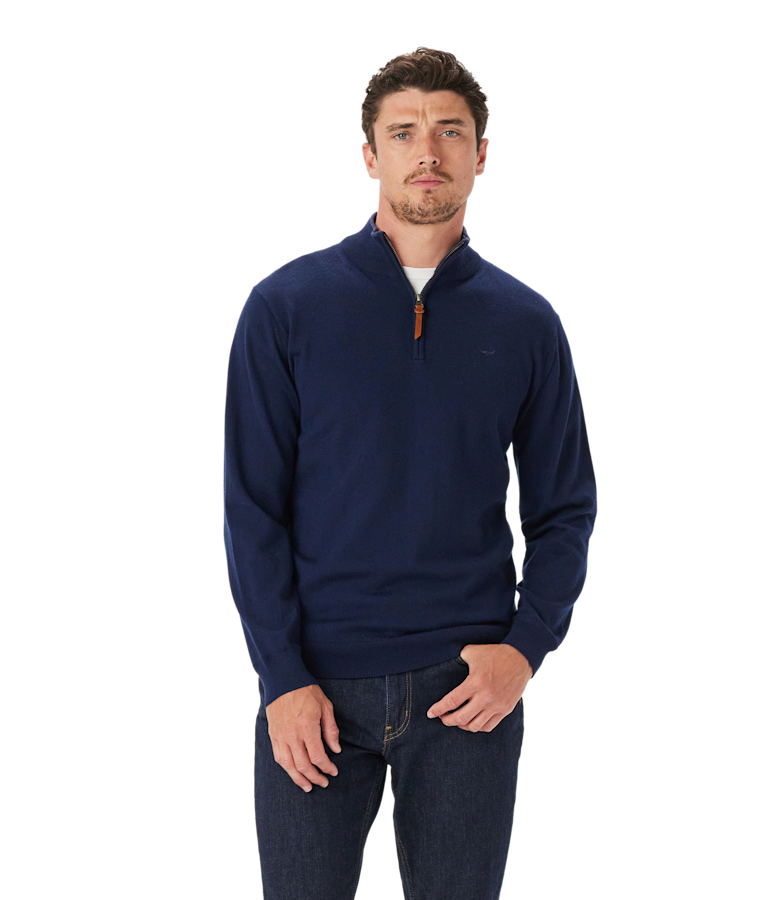 Ernest 1/4 zip merino knit