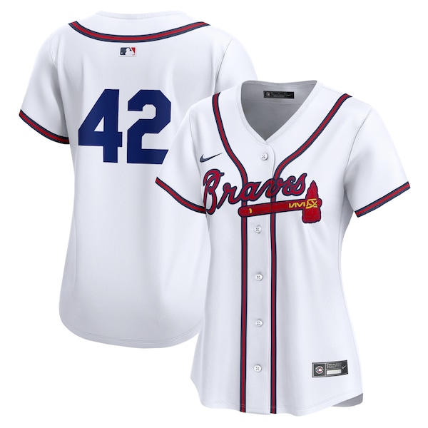 Atlanta Braves Nike Women's 2024 Jackie Robinson Day Home Limited Jersey – White