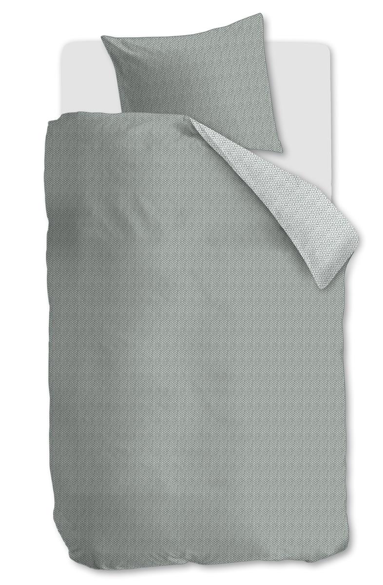 Riviera Maison dekbedovertrek Twisted - 140x200/220 cm - grijsgroen
