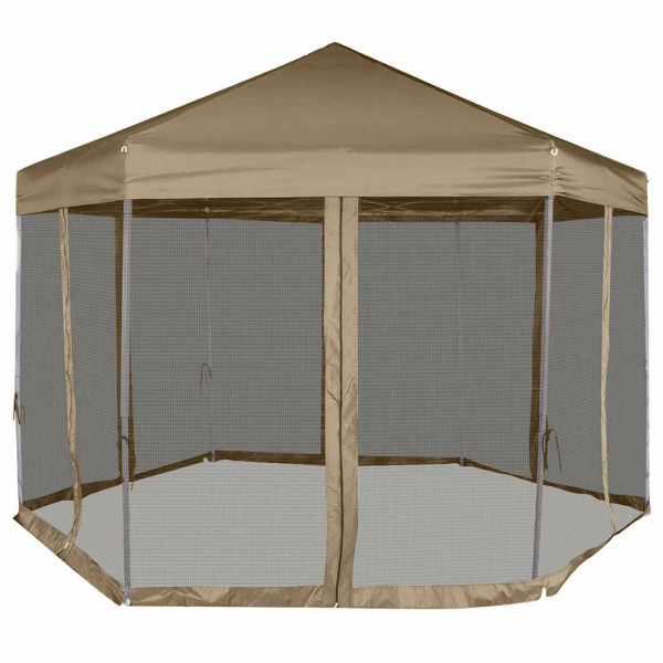 Altana Ogrodowa Taupe Namiot Pawilon Ogrodowy Ze Ściankami 3,6x3,1 m