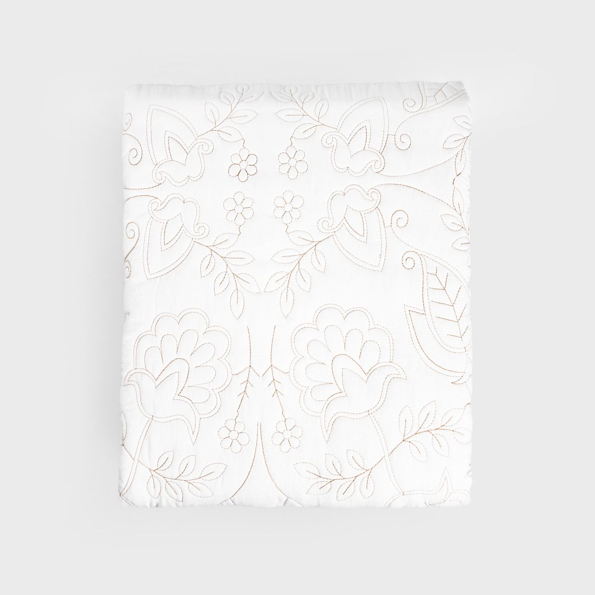 Narzuta CLUDO z pranej mikrofibry z kwiatowym haftem 200x220 cm