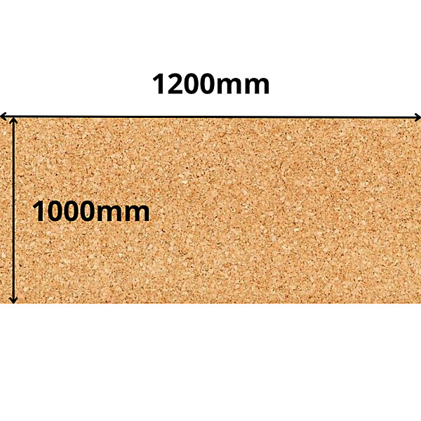 Feuilles de liège naturel - 10 % plus dense - DIY et décoration - 1000 x 1200 mm - 5 mm - 1 pièce
