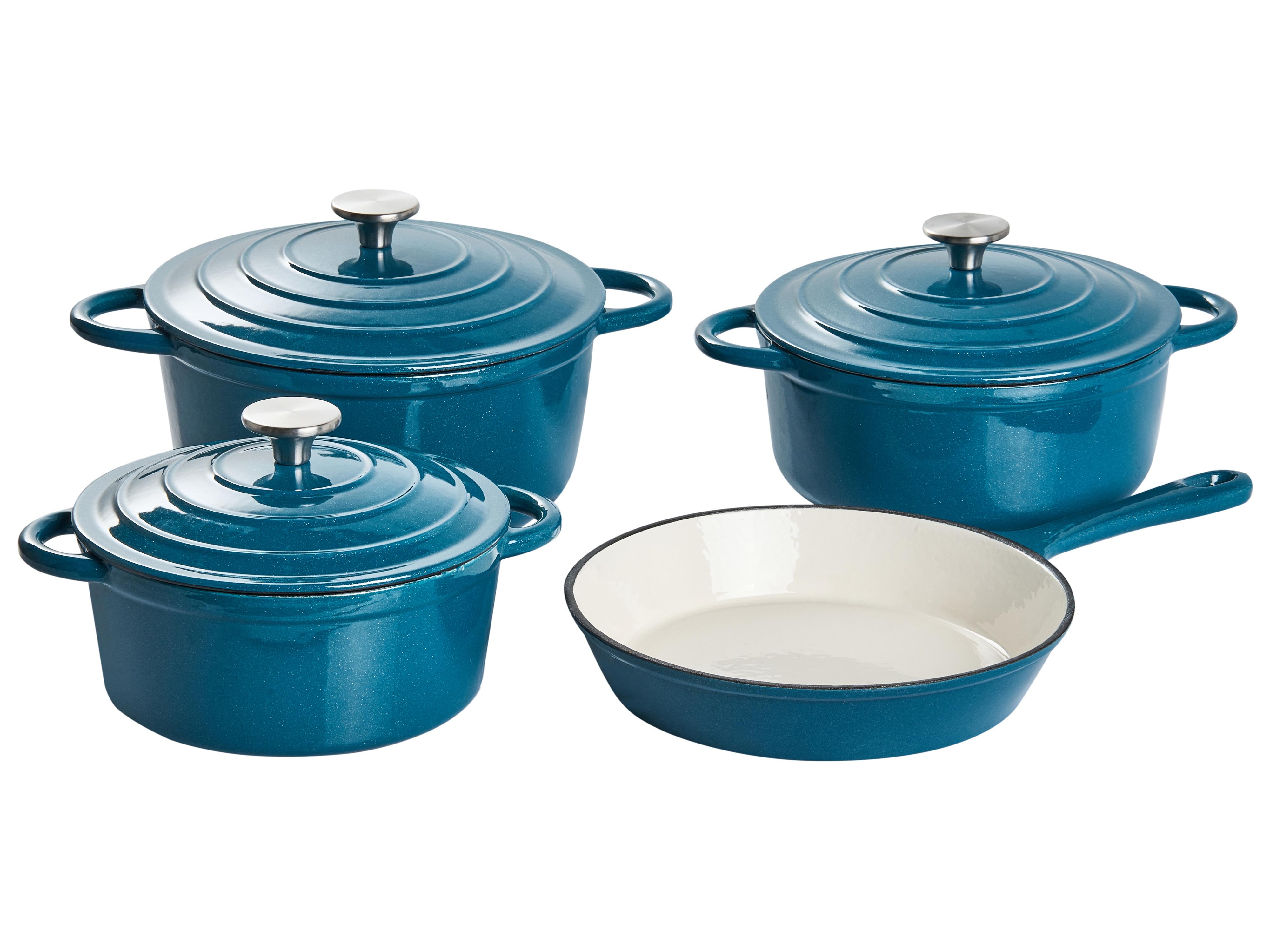7 Piece Cast Iron Set CASTORA Blue
