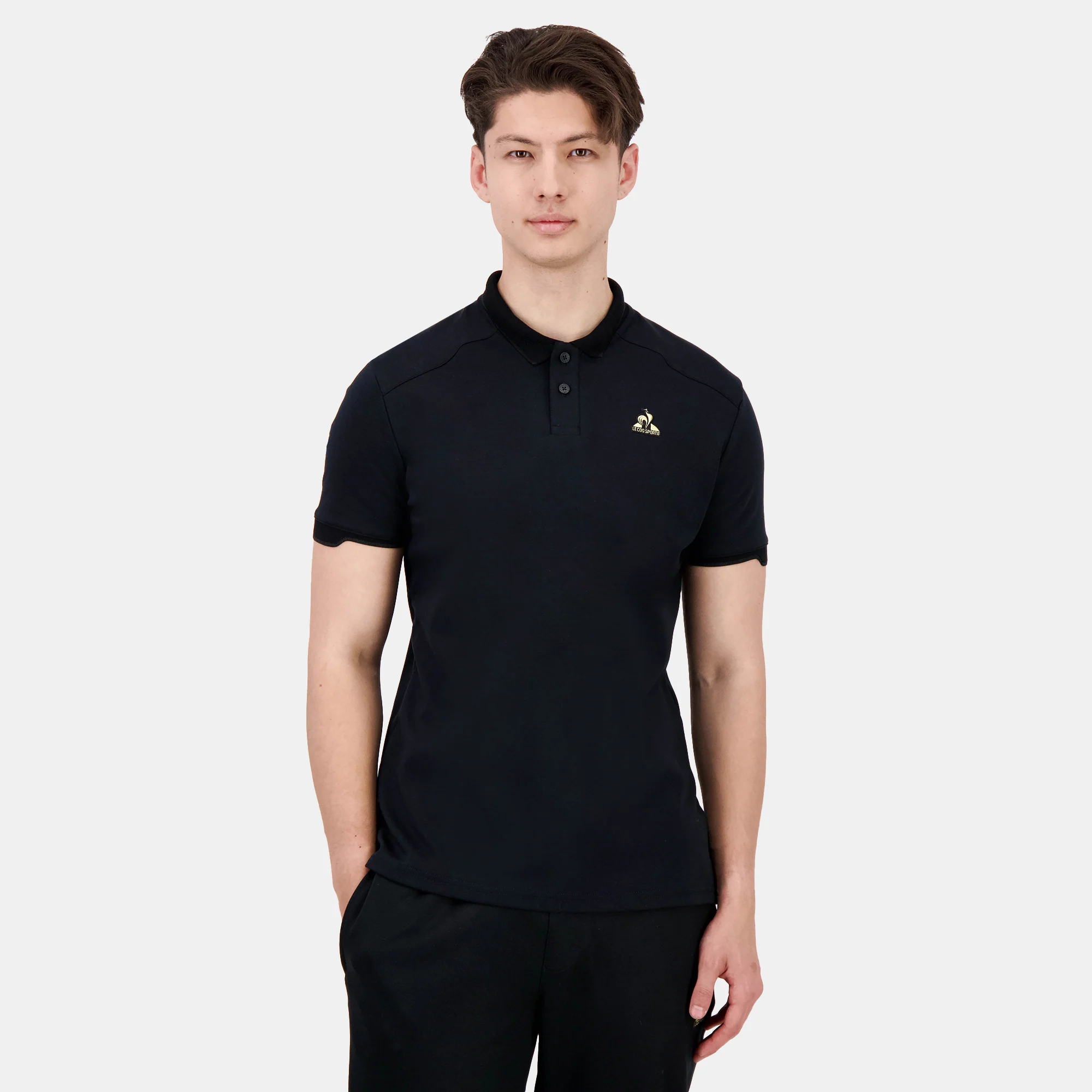 2510819-COQ D'OR Polo SS N°3 M black | Polo Homme