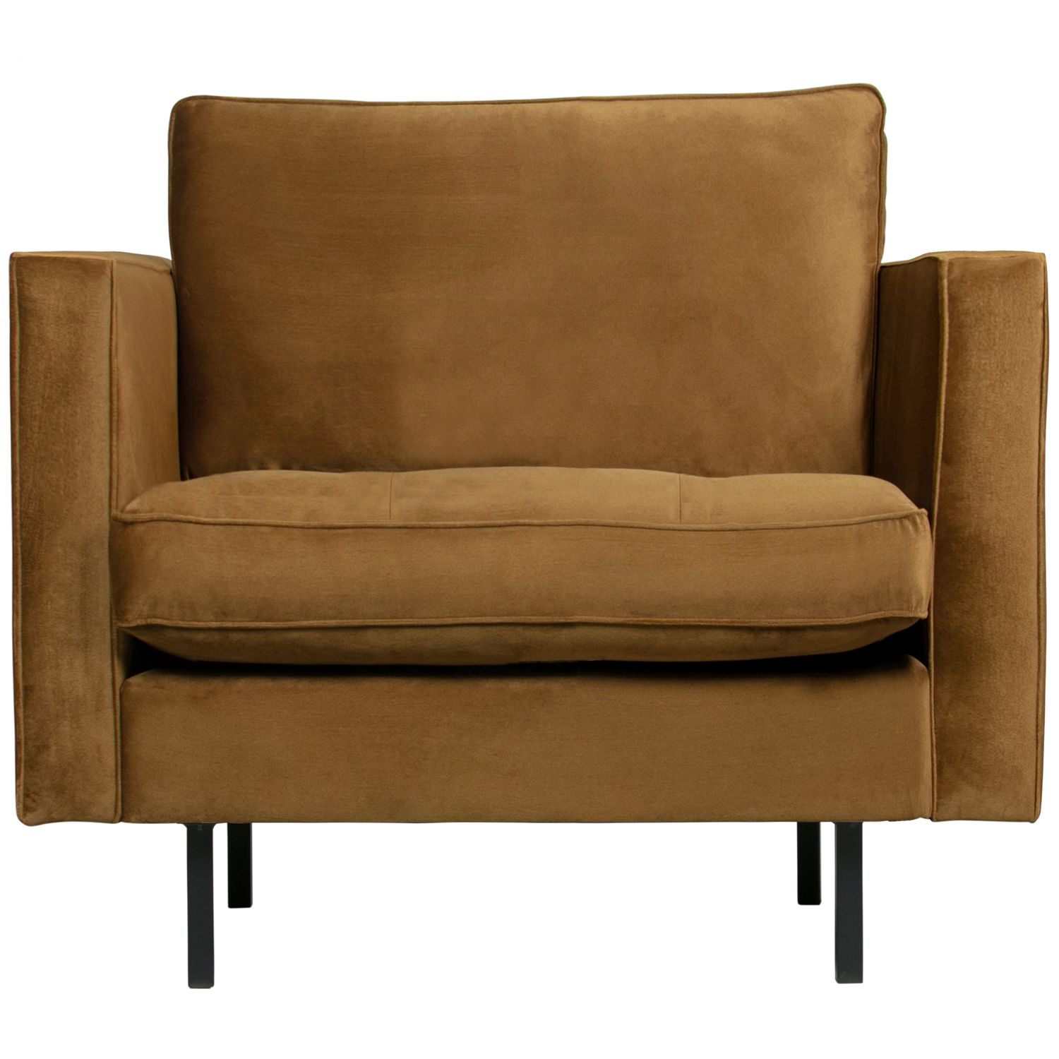 WOOOD classic fauteuil Rodeo - Velvet - Honinggeel - 83x98x88