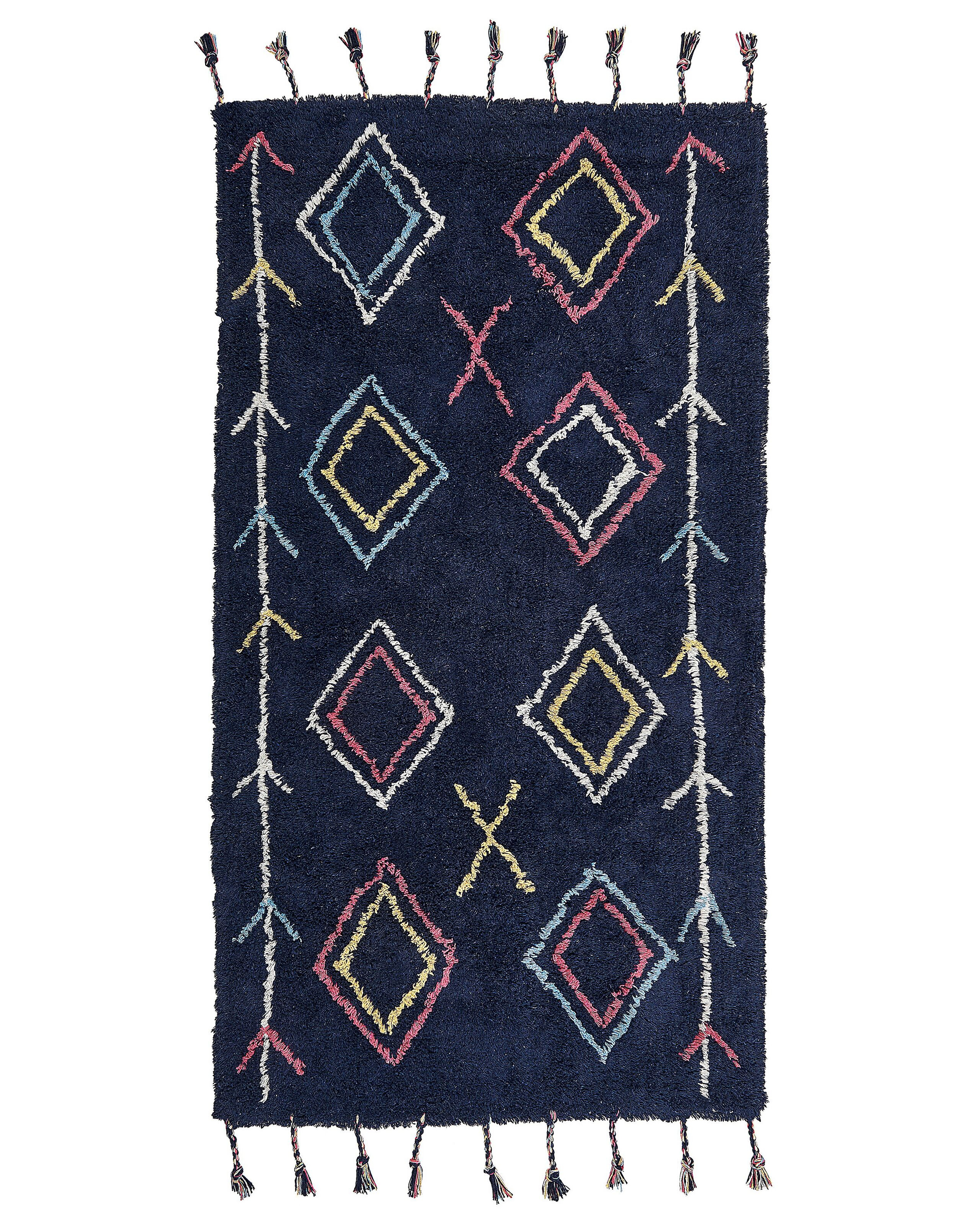 Dywan bawełniany 80x150 cm czarny