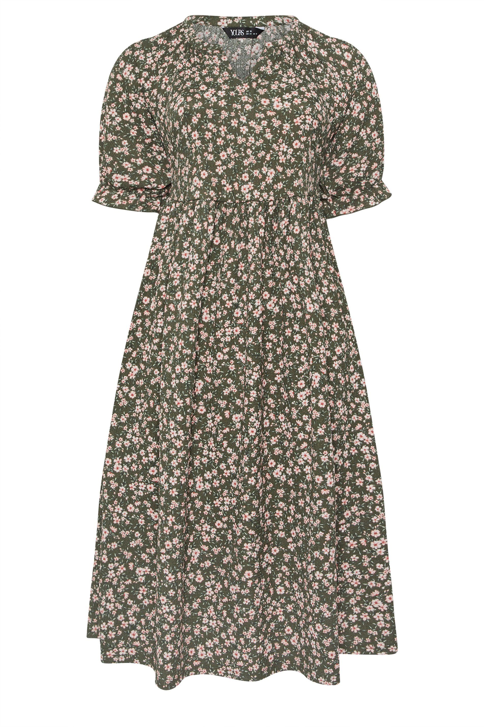 Yours Ditsy Floral Notch Neck Maxi Dress