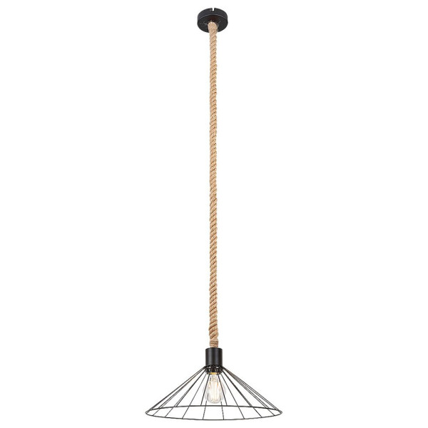 Lampa wisząca czarna Daryl 1xE27x40W wym: 120x35x35 cm Rabalux