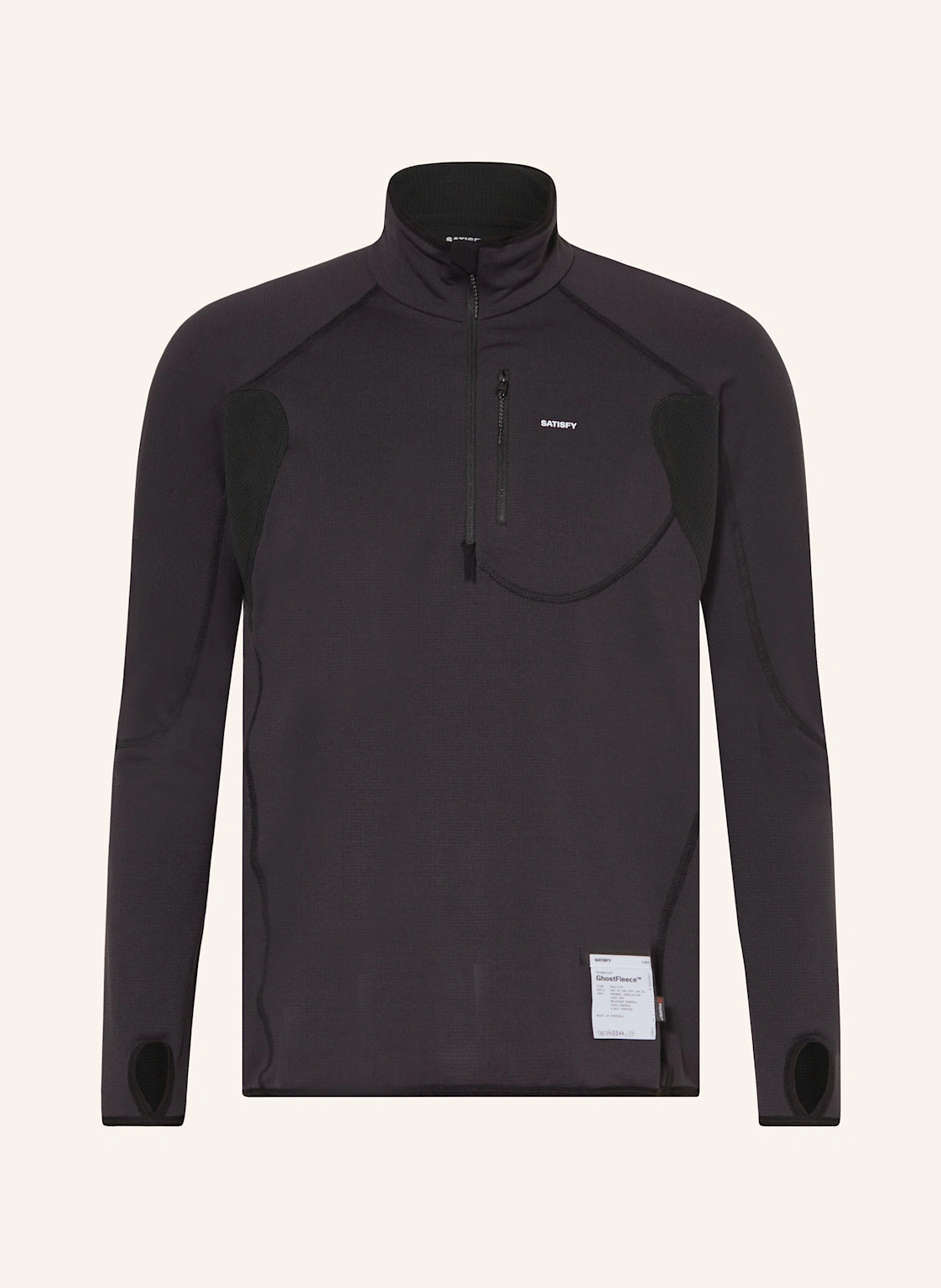 SATISFY Laufshirt GHOSTFLEECE™ HALF ZIP