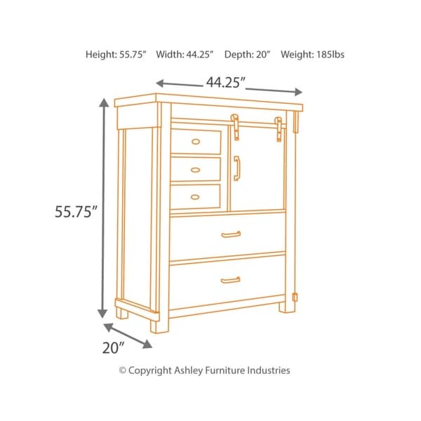 Signature Design by Ashley Jacinto Brown Chest of Drawers