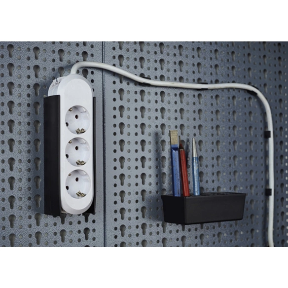 Systemhalter, Kunststoff, schwarz