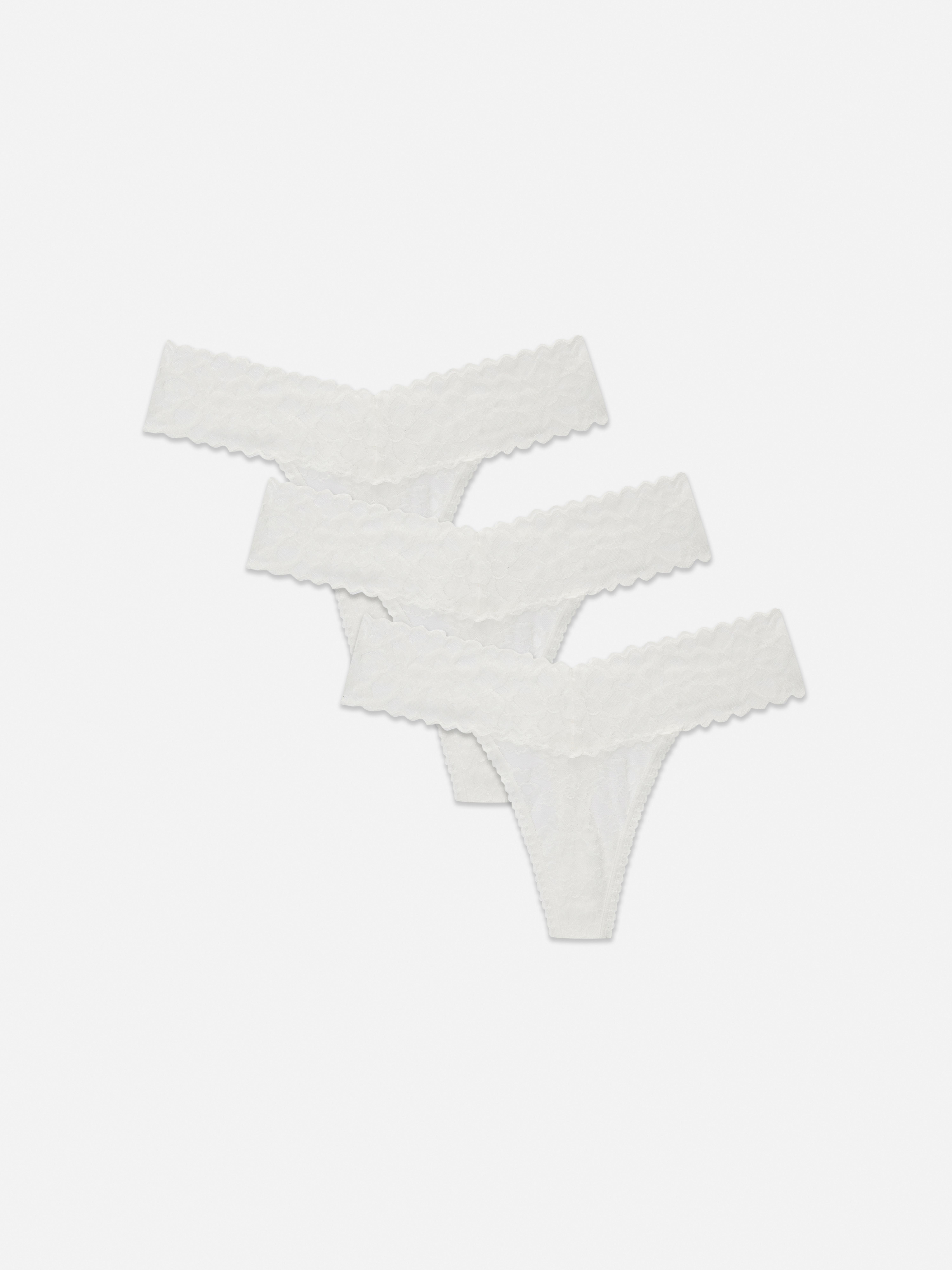 3-Pack Lace Thongs