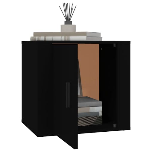 NNEVL Bedside Cabinets 2 pcs Black 50x39x47 cm