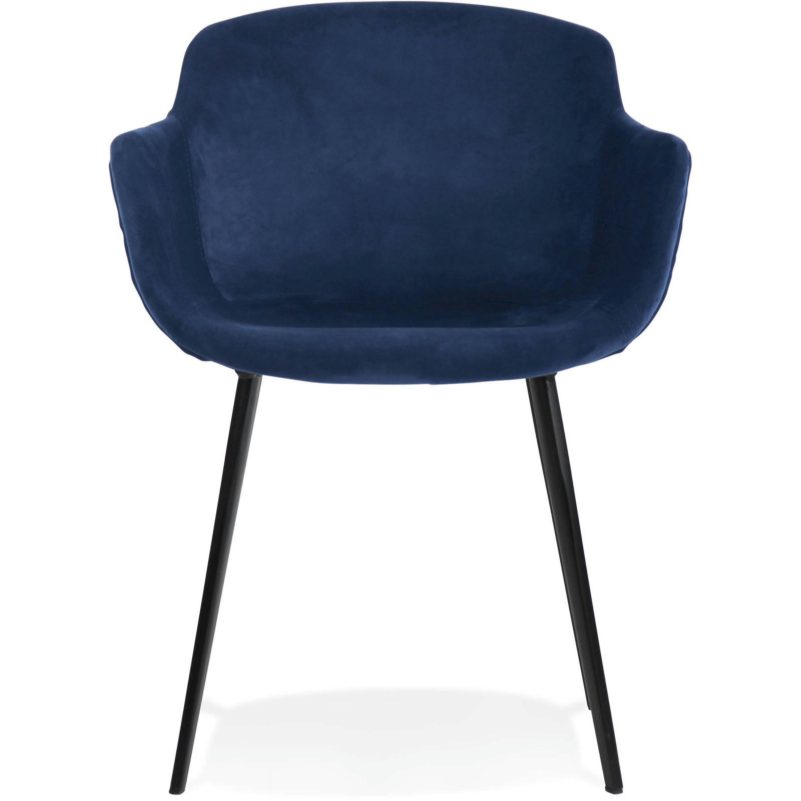 LOREL - Fauteuil Tissu Bleu H. assise 45 cm rembourré