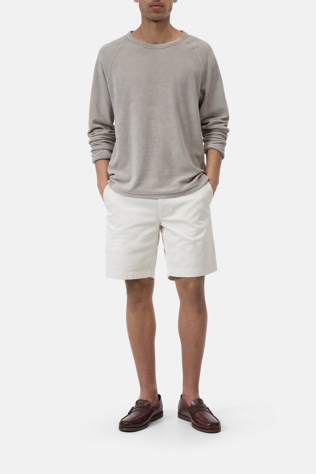 Longsleeve aus Baumwoll-Frottee
