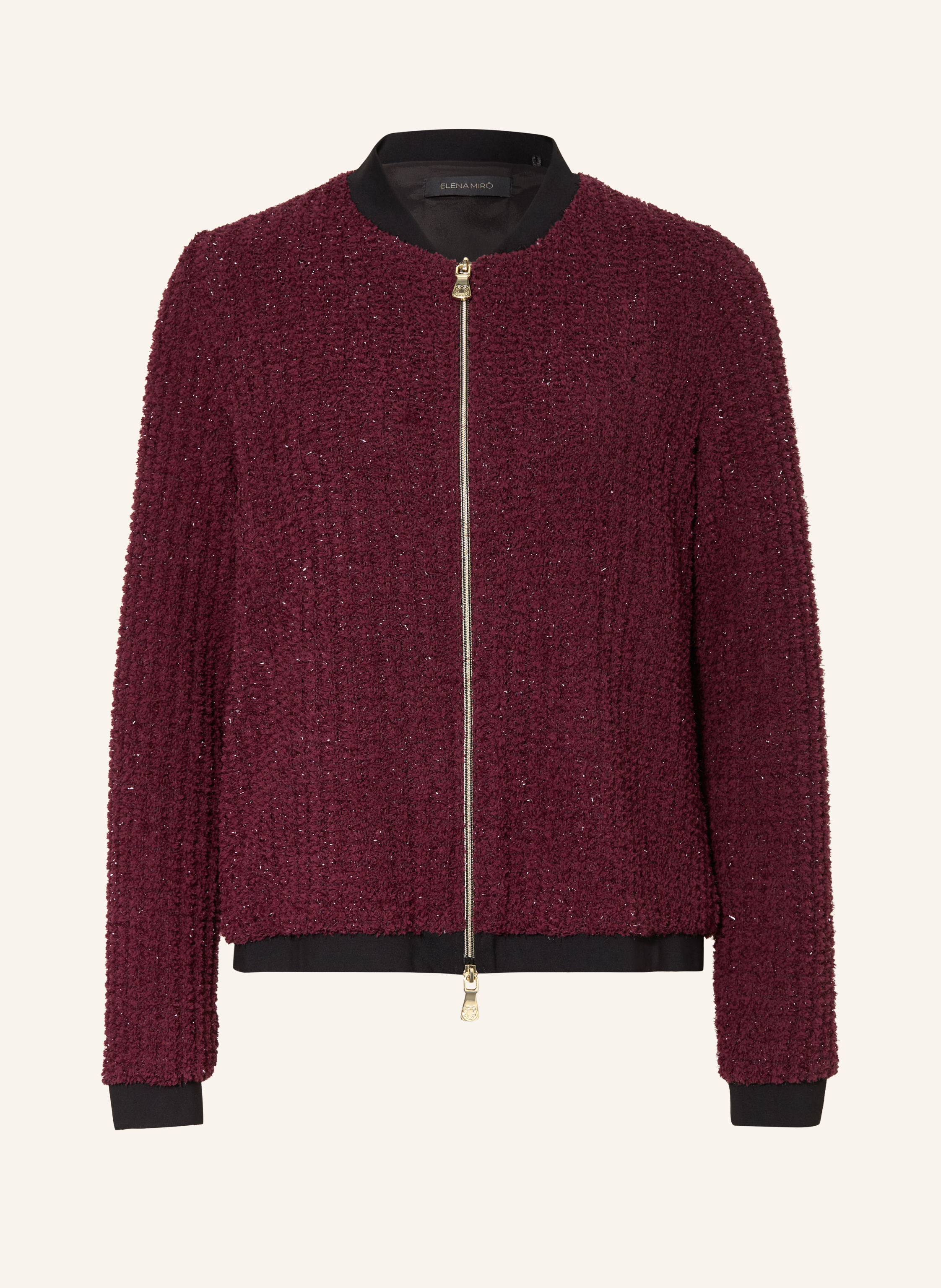 ELENA MIRO Strickblouson mit Glitzergarn