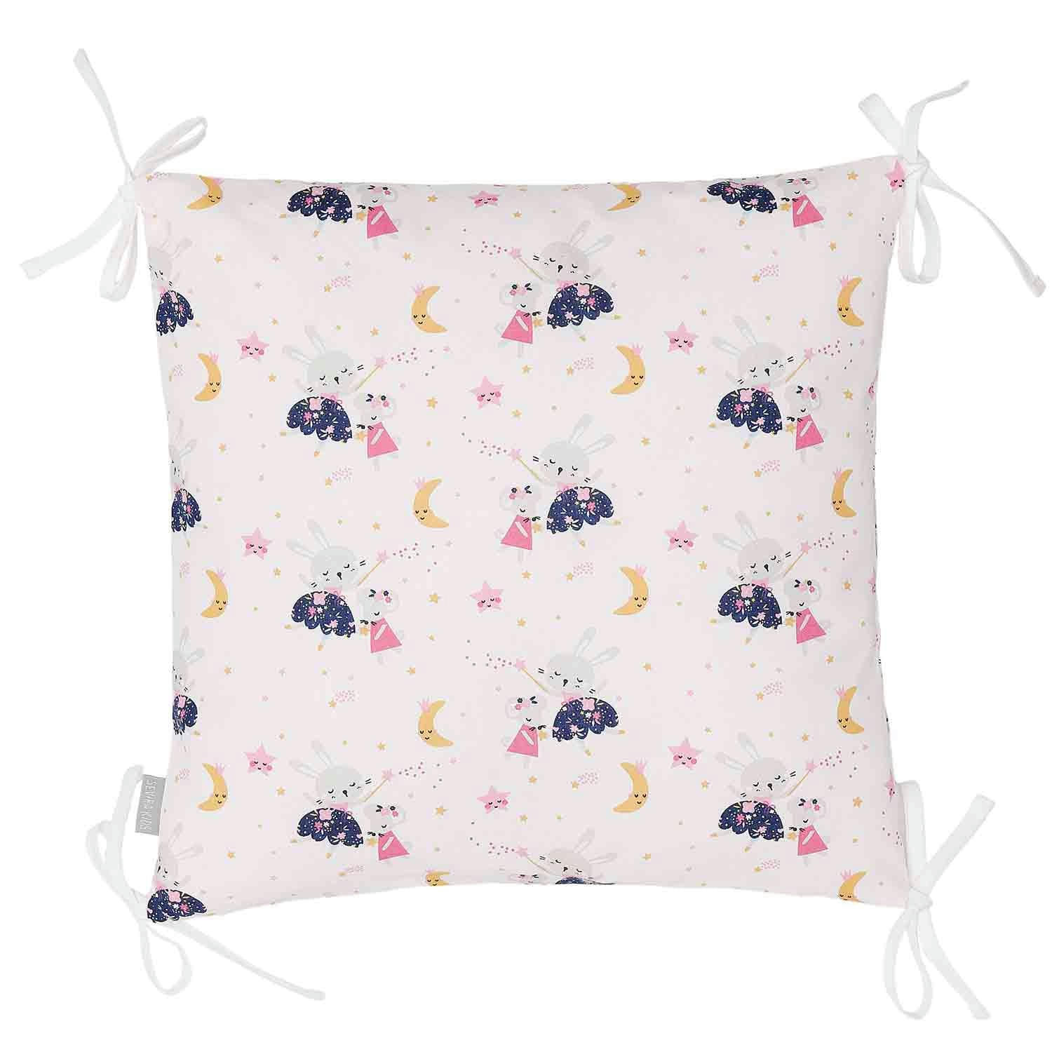 FAIRY FLORE - Taie de coussin en coton pour tour de lit
