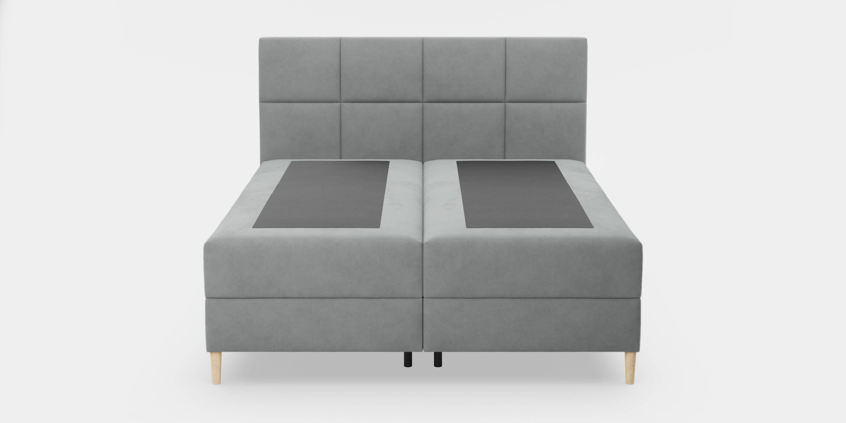 by fonQ Novae Boxspring met Opbergruimte - 160 x 200 cm - Grijs / Natu