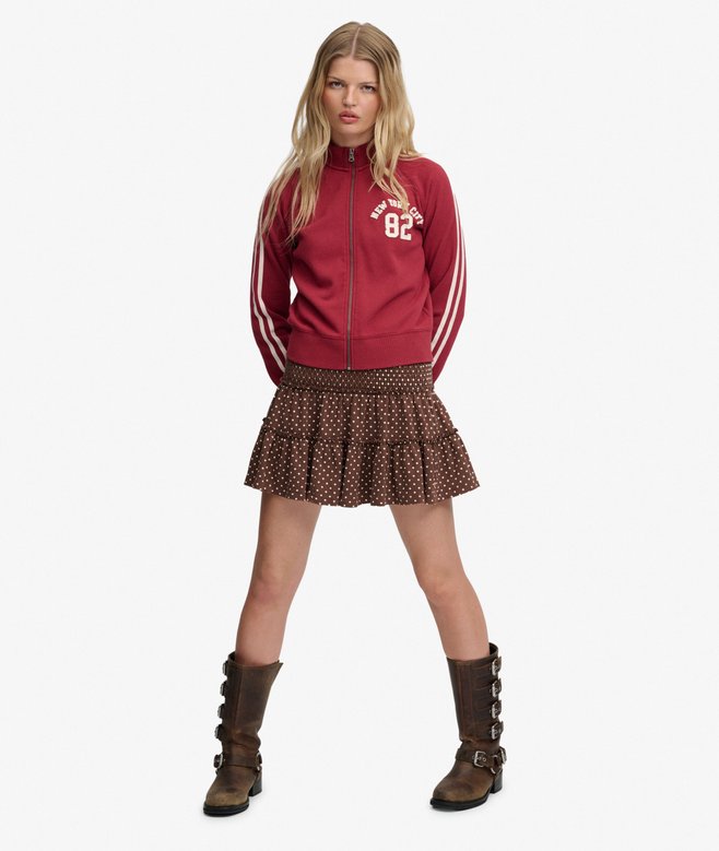 Tiered Jersey Mini Skirt