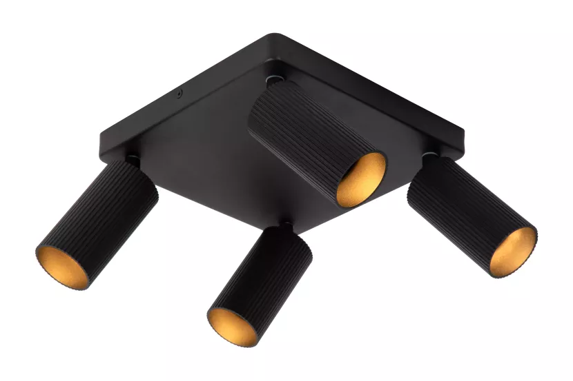 Reflektor sufitowy czarny CLUBS 4xGU10x40W wym:14,9x24x24cm Lucide