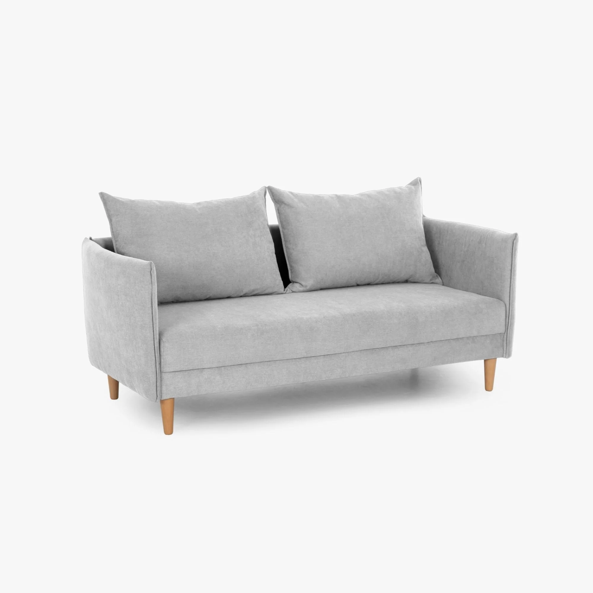 Sofá com pé alto de madeira cinza claro JOHANSSON