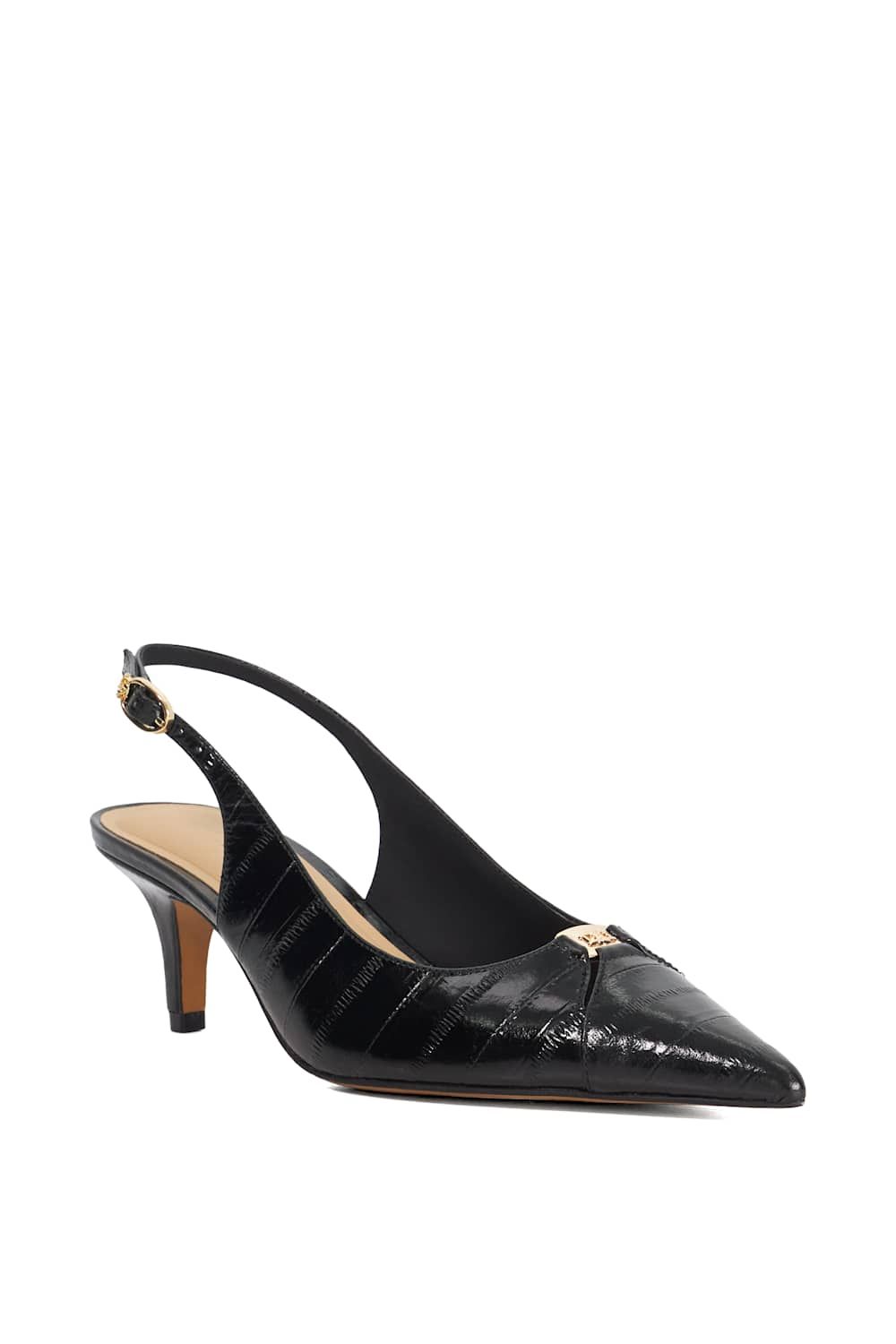 Dune London Distinctive' Leather Strappy Heels