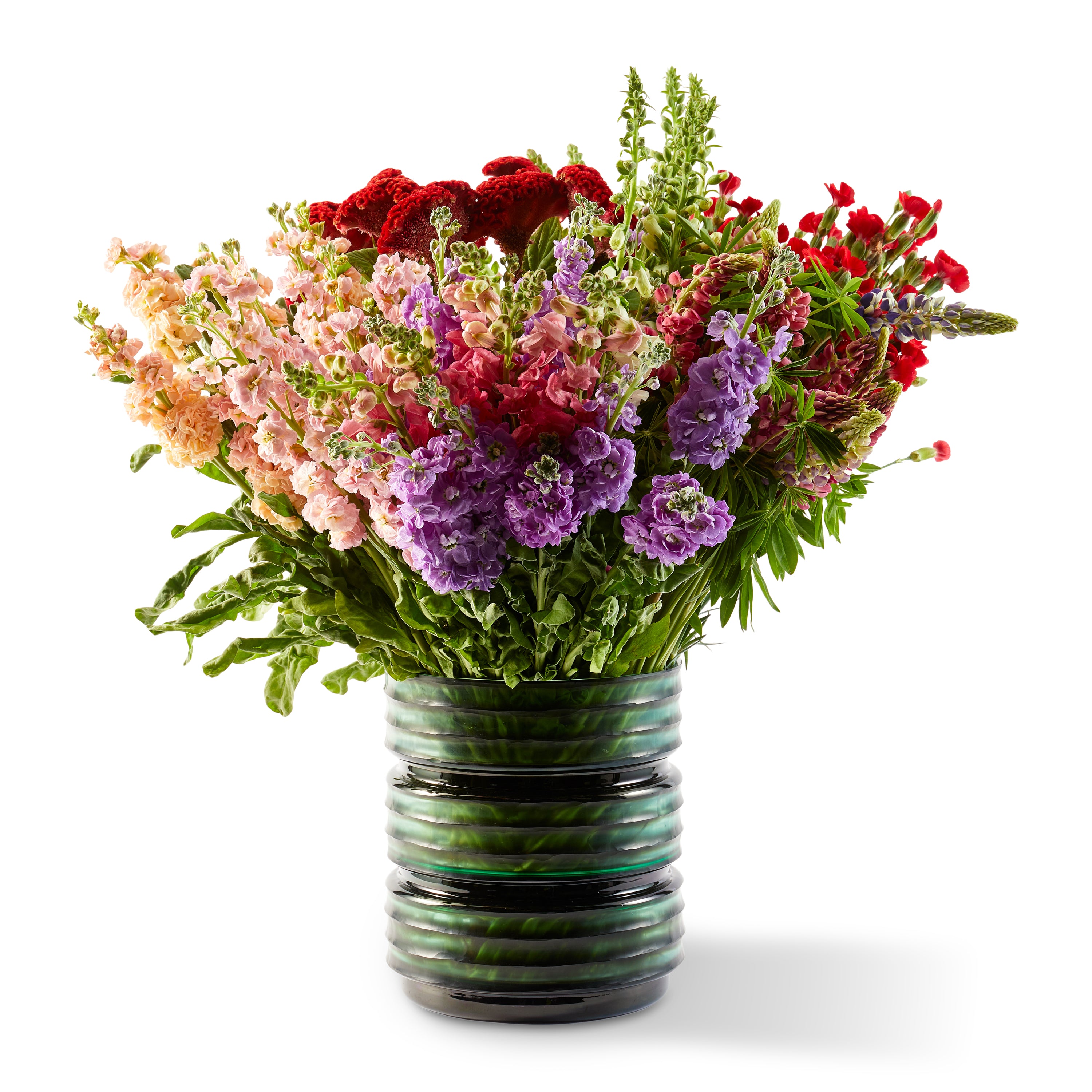 POLSPOTTEN Layer Vaas Ø 25 cm - Dark Green