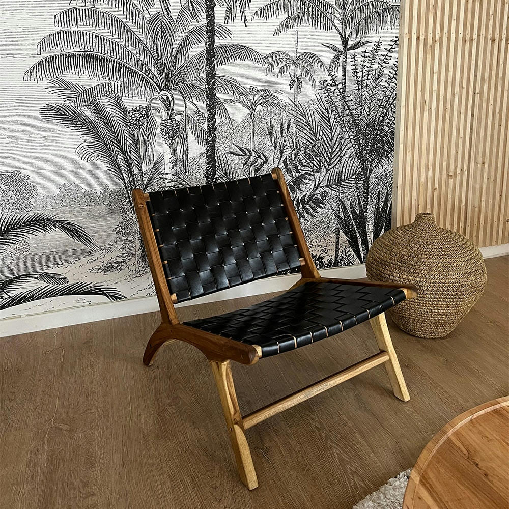 CAJOU - Jarre en fibre de bananier tressée H49cm