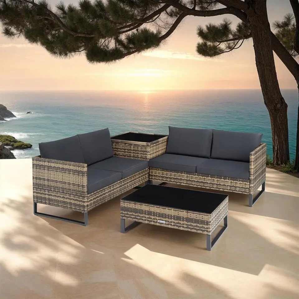 tectake Wicker loungeset Ostuni, Natuur
