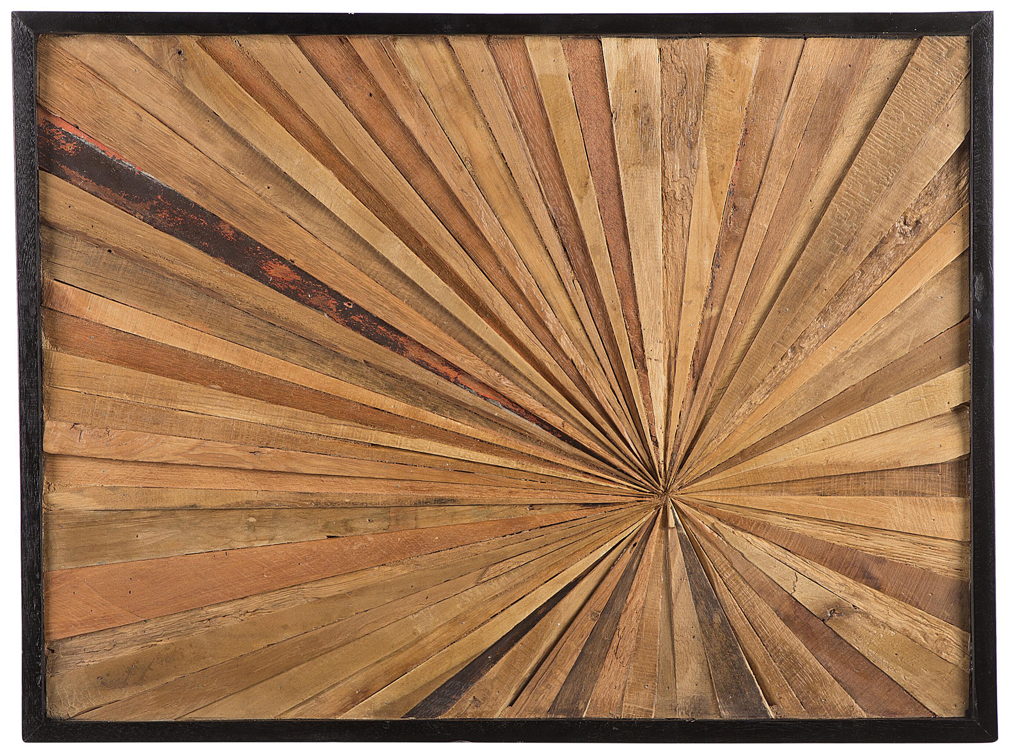 Wall Decor MERIDA Teak Wood 60 cm Brown