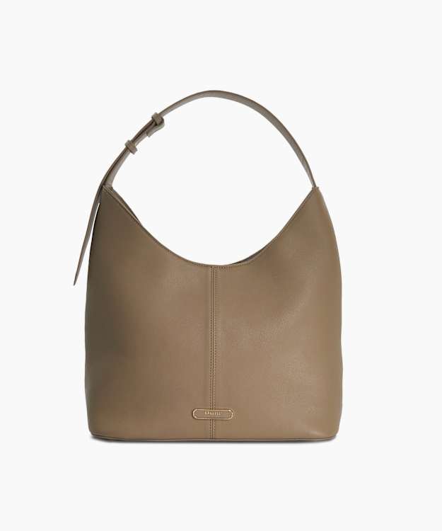 Delightfully Taupe - Leather Shoulder Bag