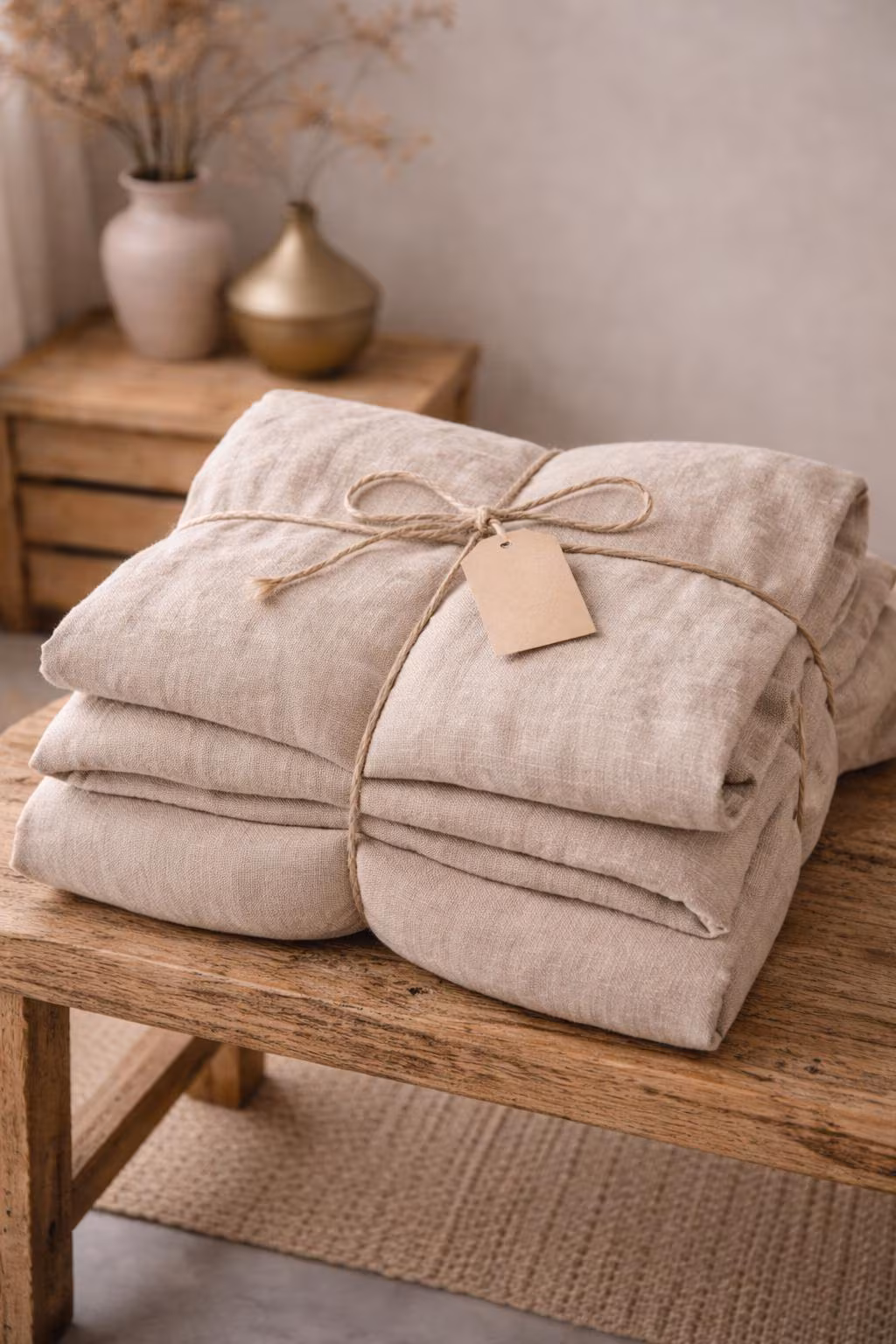 Organic natural 100% linen duvet comforter cover with buttons in various colors and custom sizes, handmade soft stone washed bed linens