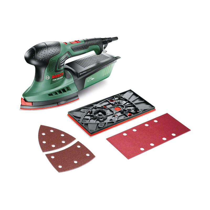 Ponceuse multi-fonctions PSM 200AES électrique avec accessoires 200 W BOSCH