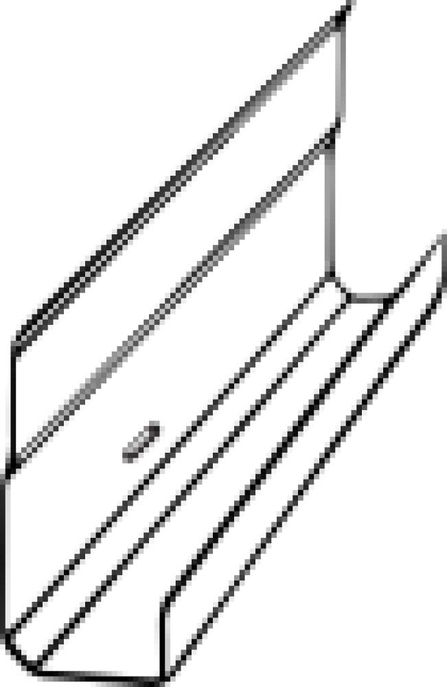 RØRSOKKEL INNDERDEL L-FORM 28,5X56X3000MM