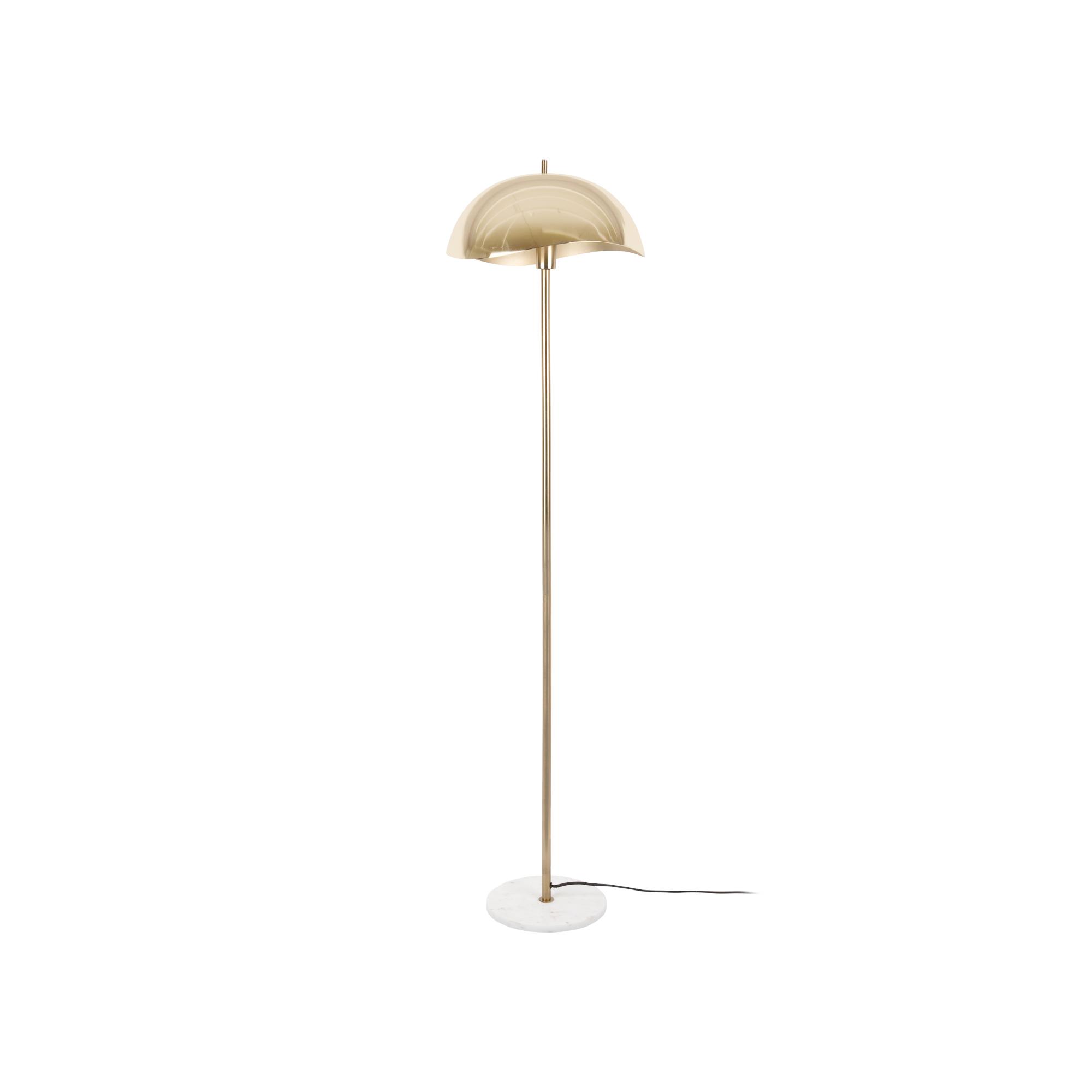Leitmotiv vloerlamp Waved - goud - Ø40cm