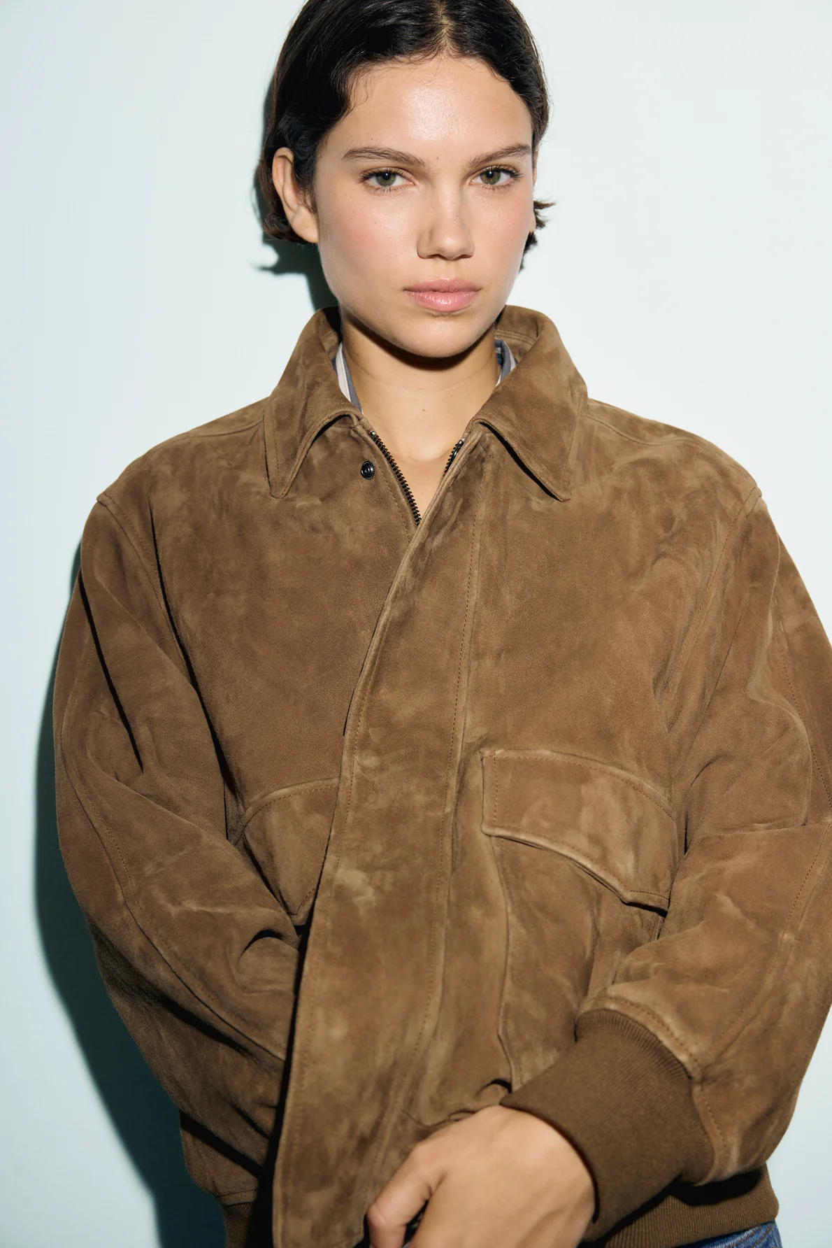 Blouson en cuir velours - TACHA