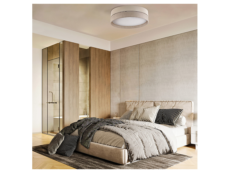 Lampa sufitowa Eco tkaninowa beżowa