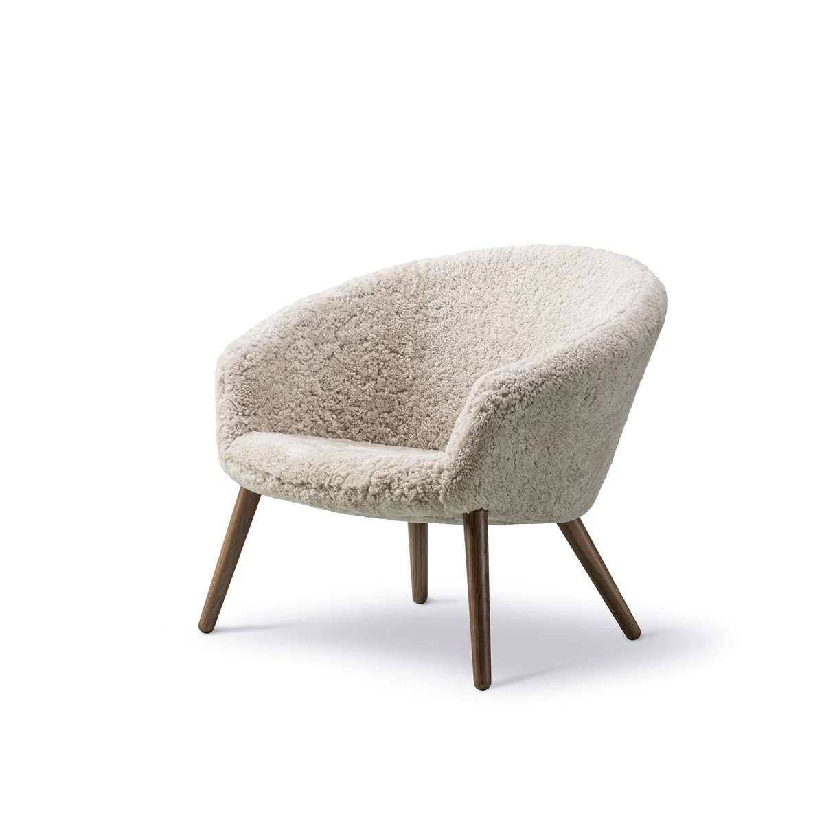 Fredericia - Ditzel Lounge Sessel, Walnuss / Schafsfell