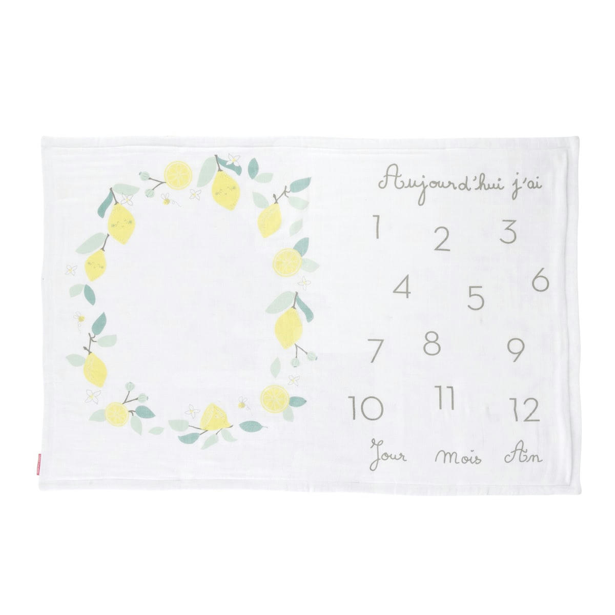 LIMONADE - Couverture étapes de bébé Photobooth Limonade (80 x 120 cm)