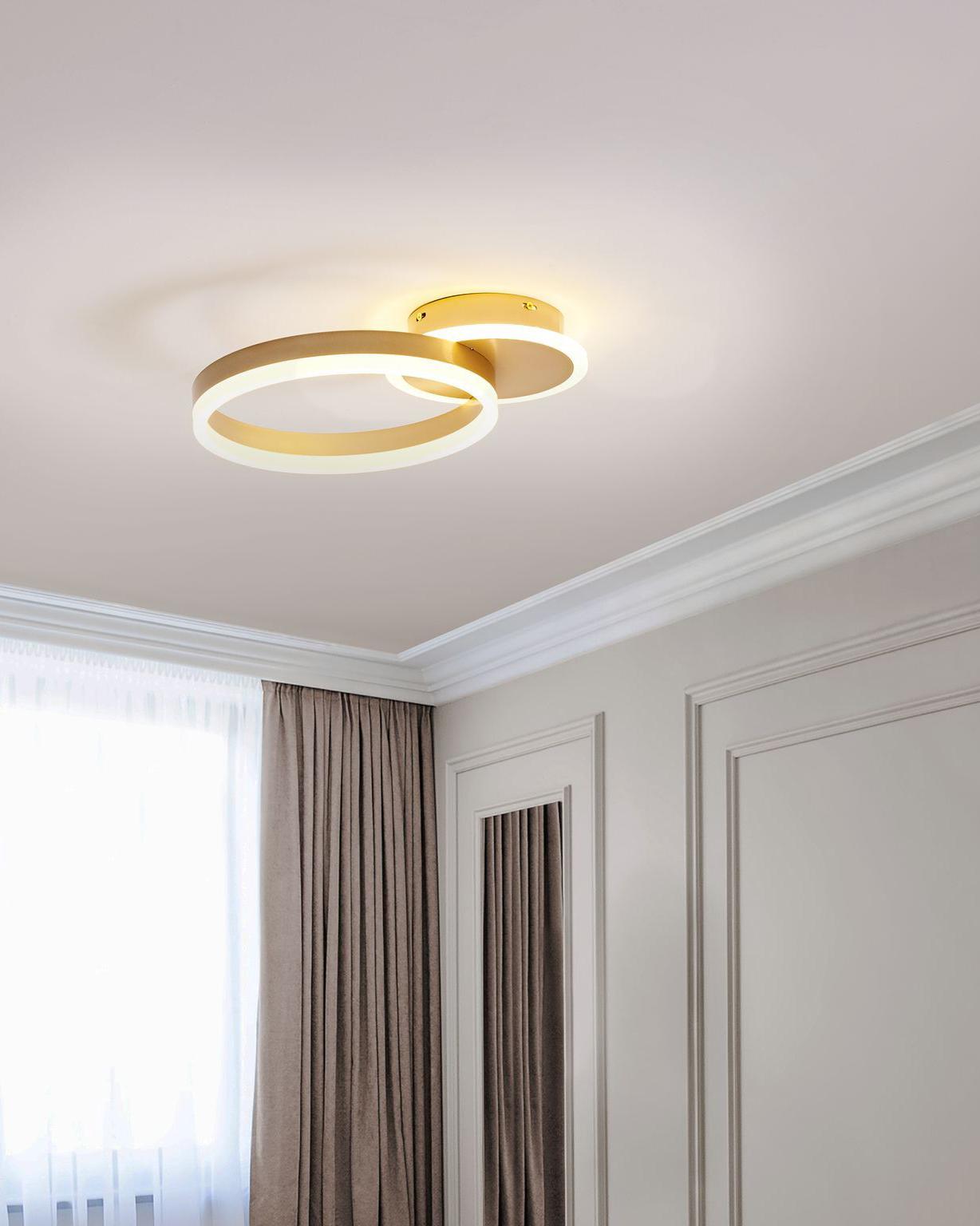 LED Ceiling Lamp GLYDE Metal Gold