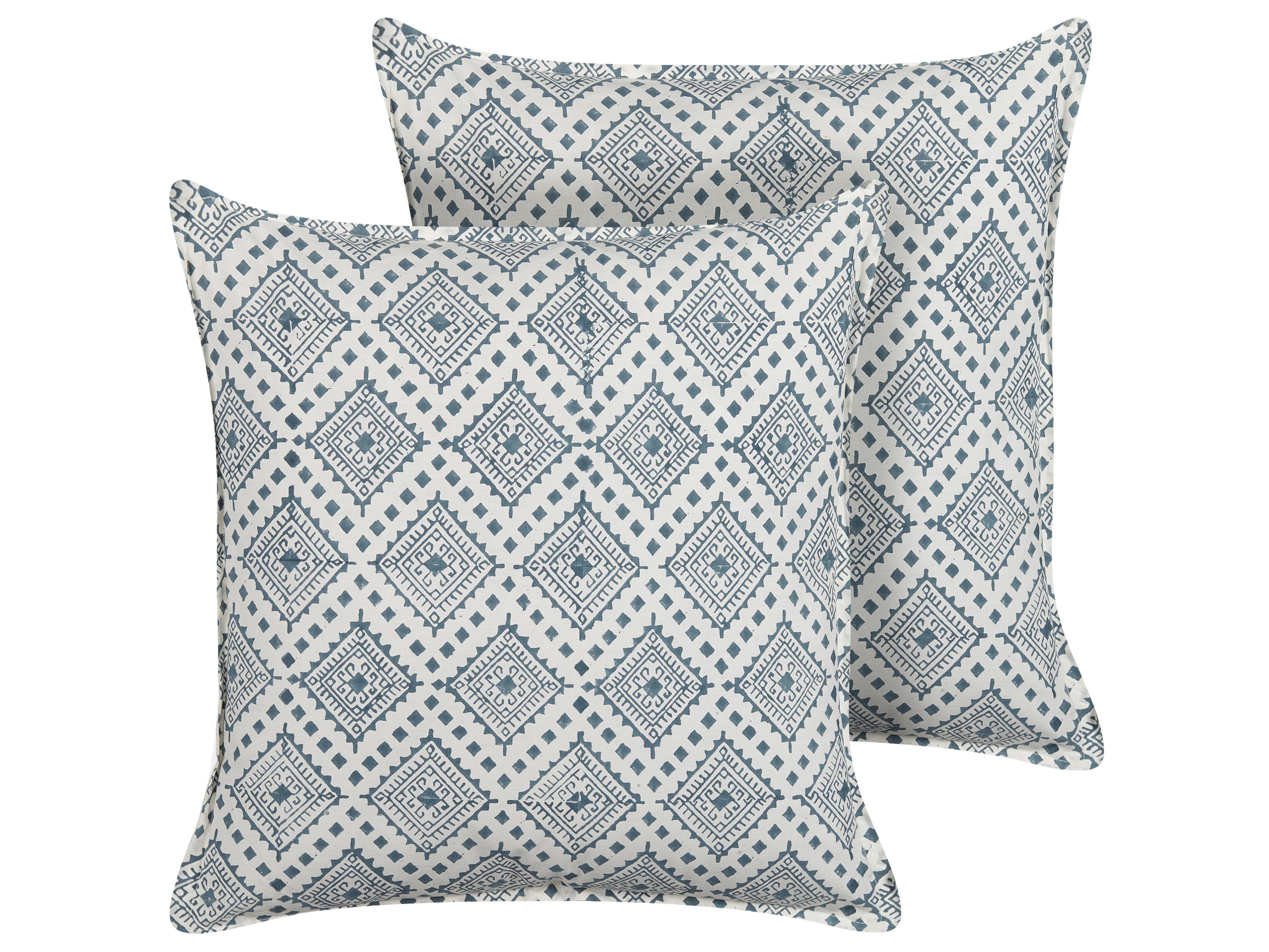 Throw Cushion CORDATA Cotton 45 x 45 cm Blue Oriental Pattern
