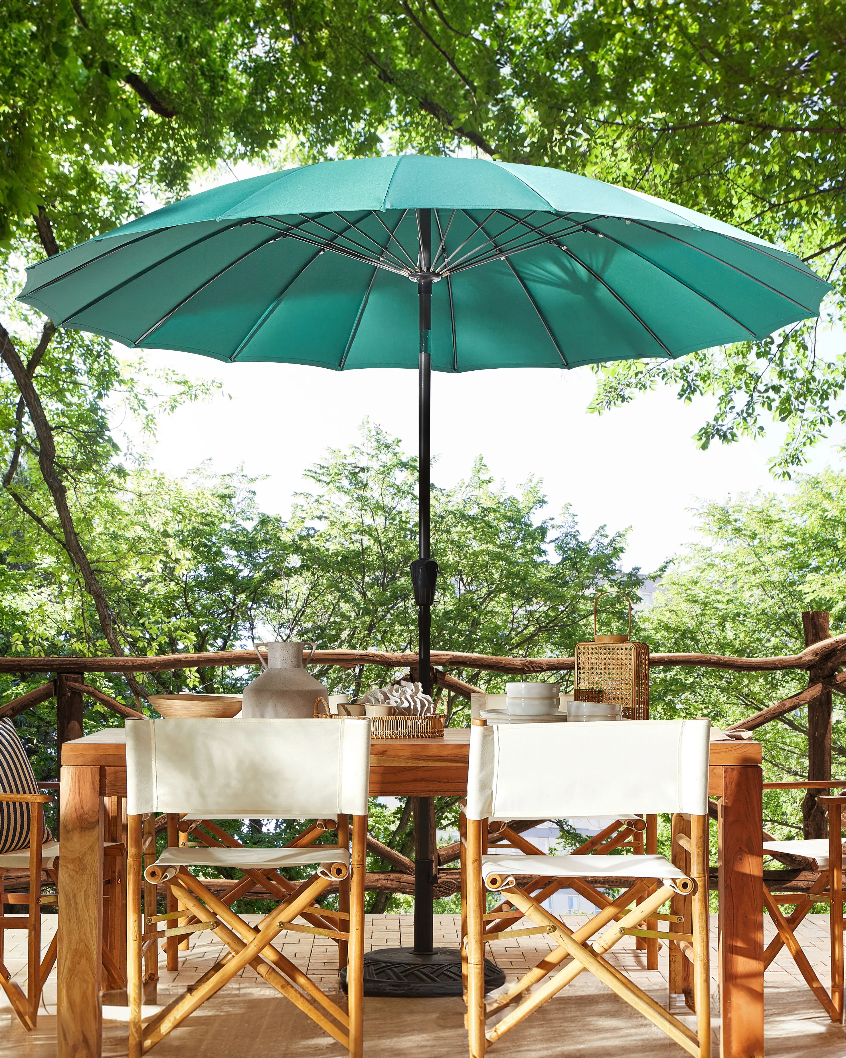 Market Parasol 255 cm BAIA Emerald Green