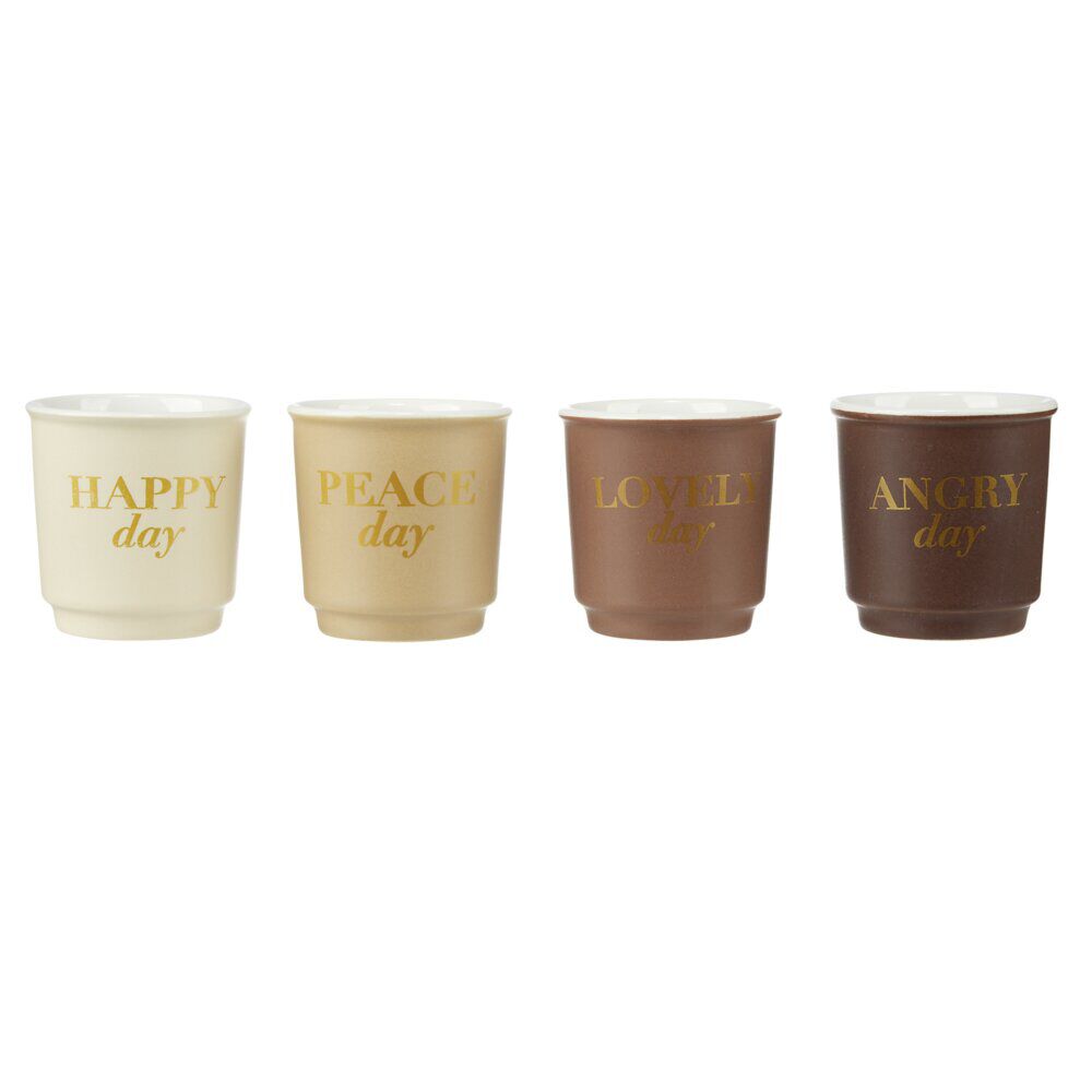 Tasse expresso x4 avec inscription message 80ml