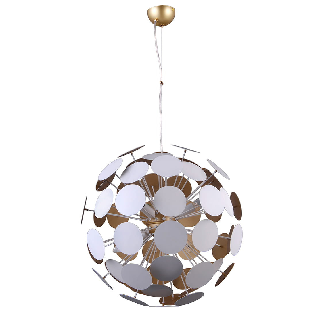 Lampa wisząca biało-złota Mailone 6xE14x40W wym: 120x50x50 cm Italux